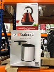 SQ PROFESSIONAL 1.8L LEGACY KETTLE RED TO INCLUDE BRABANTIA BUILT-IN BIN 15L (DELIVERY ONLY)