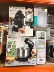 4 X ASSORTED KITCHEN APPLIANCES TO INCLUDE PROGRESS 3.5L COMPACT STAND MIXER (DELIVERY ONLY)