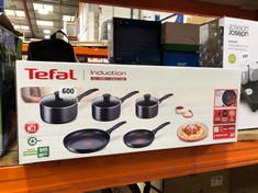TEFAL INDUCTION 5 PIECE PAN SET IN BLACK - RRP £150 (DELIVERY ONLY)