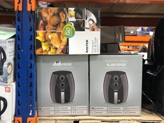 2 X DAEWOO HEALTHY LIVING 4L AIR FRYER TO INCLUDE SALTER COMPACT HOT AIR FRYER (DELIVERY ONLY)