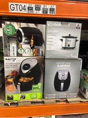 4 X ASSORTED KITCHEN APPLIANCES TO INCLUDE DAEWOO 3.5L STAINLESS STEEL SLOW COOKER (DELIVERY ONLY)
