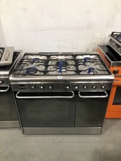 SMEG 90CM DUAL FUEL RANGE COOKER IN STAINLESS STEEL - MODEL NO. CG92PX9 - RRP £1099 (COLLECTION OR OPTIONAL DELIVERY) (KERBSIDE PALLET DELIVERY)