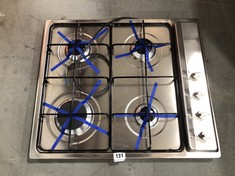 SMEG STRUCTURE 60CM GAS HOB IN STAINLESS STEEL - MODEL NO. S64S - RRP £309 (COLLECTION OR OPTIONAL DELIVERY)