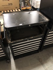 6 DRAWER TOOL CHEST IN BLACK TO INCLUDE ADVANCED TOOL CHEST IN BLACK (MISSING DRAWERS) (COLLECTION OR OPTIONAL DELIVERY)