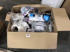 BOX OF ASSORTED ITEMS TO INCLUDE NOVIPRO DRY HANDLING SAFETY KIT (COLLECTION OR OPTIONAL DELIVERY)