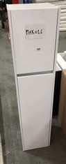 TALL 2 DOOR WC UNIT IN WHITE GLOSS - RRP £200 (COLLECTION OR OPTIONAL DELIVERY)