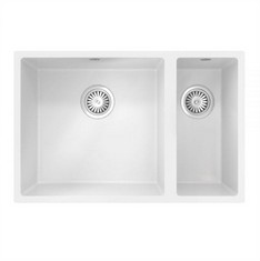 ELLSI 1.5 BOWL INSET OR UNDERMOUNTED MATTE WHITE COMITE KITCHEN SINK - RRP £422 (COLLECTION OR OPTIONAL DELIVERY)