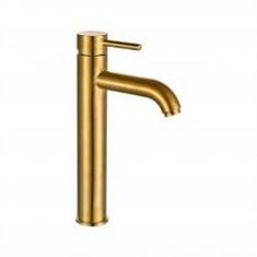 K.VIT OTTONE HI-RISE MONO BASIN MIXER IN BRUSHED BRASS - RRP £130 (COLLECTION OR OPTIONAL DELIVERY)