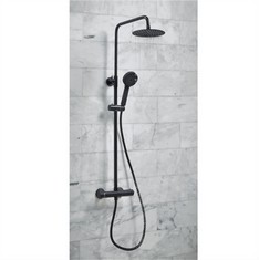 MIDDLETON BLACK ROUND RIGID RISER SHOWER - PRODUCT CODE. BLACK010ORB - RRP £388 (COLLECTION OR OPTIONAL DELIVERY)