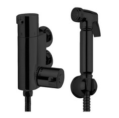 2 X MATTE BLACK BIDET THERMOSTATIC BAR VALVE AND SPRAY KIT - TOTAL RRP £180 (COLLECTION OR OPTIONAL DELIVERY)