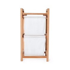 SAZY NAGOYA SOLID WOOD LAUNDRY ORGANIZER - 35 X 45 X 85CM - RRP £90 (COLLECTION OR OPTIONAL DELIVERY)