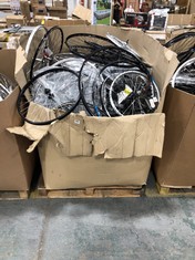PALLET OF ASSORTED BIKE WHEELS TO INCLUDE RALEIGH REAR WHEEL 20 X 1.75 ALLOY RIM (COLLECTION OR OPTIONAL DELIVERY) (KERBSIDE PALLET DELIVERY)