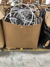 PALLET OF ASSORTED BIKE WHEELS TO INCLUDE RALEIGH 20'' FRONT ALLOY RIM (COLLECTION OR OPTIONAL DELIVERY) (KERBSIDE PALLET DELIVERY)