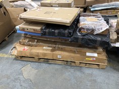 PALLET OF ASSORTED FURNITURE / PARTS TO INCLUDE NEVADA 6 DOOR 2 DRAWER WARDROBE IN WHITE (PART ONLY) (COLLECTION OR OPTIONAL DELIVERY) (KERBSIDE PALLET DELIVERY)