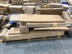PALLET OF ASSORTED FURNITURE / PARTS TO INCLUDE NEVADA 2 DOOR 1 DRAWER WARDROBE IN WHITE GLOSS (BOX 2/2, PART ONLY) (COLLECTION OR OPTIONAL DELIVERY) (KERBSIDE PALLET DELIVERY)