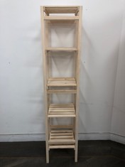 SAZY SOLID WOOD SHELVING UNIT - 38 X 120 X 180CM (COLLECTION OR OPTIONAL DELIVERY)