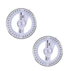 65 X 2PCS 360 DEGREE ANGLE MEASURE CIRCLE PROTRACTOR 360 DEGREE PROTRACTOR FOR SCHOOL CLASSROOM OFFICE DRAFTING MEASURING. (DELIVERY ONLY)
