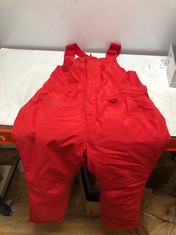 ESSENTIALS DUNGAREES IN RED SIZE MEDIUM. (DELIVERY ONLY)
