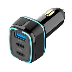 15 X 115W USB C CAR CHARGER, TYPE C CAR CHARGER, QC3.0 PD4.0 PPS 3 PORTS SUPER FAST CHARGING CAR PHONE CHARGER ADAPTER FOR IPHONE 13 12 11 PRO MAX, SAMSUNG GALAXY S22 S21 IPAD MACBOOK PRO AIR LAPTOP.