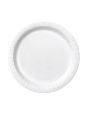 30 X 20 SOLID COLOUR CAKE PLATES 7" - BRIGHT WHITE. (DELIVERY ONLY)