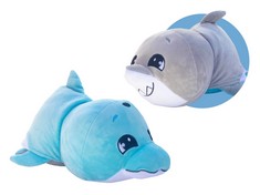 10 X GOLIATH GAMES FLIP-A-ZOO MUSHMILLOWS: SHARK & DOLPHIN | THE TOY THAT FLIPS FOR YOU! | 2-IN-1 SUPER SQUEEZABLE, SQUASHY PALS | 15-INCH REVERSIBLE PLUSH. (DELIVERY ONLY)