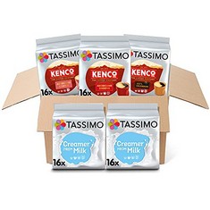 10 X TASSIMO KENCO AMERICANO & MILK CREAMER VARIETY PACK. (DELIVERY ONLY)