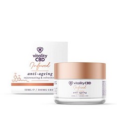 17 X VITALITY CBD INFUSED ANTI-AGEING CREAM, OLEA EUROPAEA LEAF EXTRACT, 300MG OF CANNABIDIOL, 50 ML. (DELIVERY ONLY)