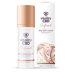 18 X VITALITY CBD INFUSED DRY SKIN CREAM, ARGAN OIL, SHEA BUTTER, CERAMIDE COMPLEX, 200MG OF CANNABIDIOL, 50 ML. (DELIVERY ONLY)