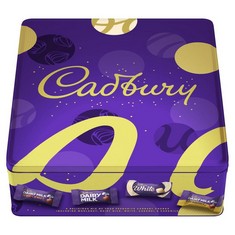 QTY OF ITEMS TO INLCUDE 3X CHOCOLATE TO INCLUDE CADBURY MIXED CHUNKS TIN, ASSORTED CHRISTMAS CHOCOLATE, 720G, THORNTONS CONTINENTAL DARK CHOCOLATE GIFT, PERFECT FOR SHARING, GIFTS FOR WOMEN AND MEN,