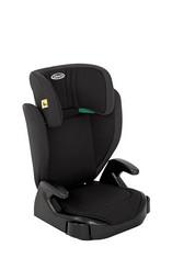 1 X GRACO JUNIOR MAXI I-SIZE R129 HIGHBACK BOOSTER CAR SEAT WITH CUPHOLDERS, SUITABLE FROM 100-150CM (APPROX. 3.5 TO 12 YEARS), MIDNIGHT FASHION. (DELIVERY ONLY)