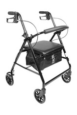 PEPE - WALKER WITH SEAT AND WHEELS FOLDABLE, ROLLATORS 4 WHEEL WITH SEAT FOLDING LIGHTWEIGHT, INDOOR ROLLATOR NARROW WITH TRAY, WALKING FRAME WITH WHEELS FOLDING, ADJUSTABLE WALKING FRAME FOR ELDERLY