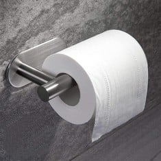 35 X SUS304 TOILET PAPER HOLDER WITHOUT DRILLING FOR BATHROOM AND WASHROOM, STAINLESS STEEL BRUSHED NICKEL (SILVER), ONE SIZE. (DELIVERY ONLY)