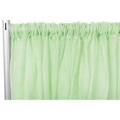 5 X CV LINENS 11458US SHEER VOILE FLAME RETARDANT DRAPE-366CM X 300CM | BACKDROP CURTAIN PANEL | MINT GREEN | 1 PC. (DELIVERY ONLY)