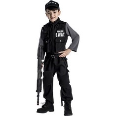 BOX OF KIDS FANCY DRESS TO INCLUDE DRESS UP AMERICA KID'S JR, SWAT TEAM COSTUME FOR KIDS - POLICE S.W.A.T. COSTUME FOR BOYS AND GIRLS. (DELIVERY ONLY)