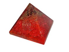 QTY OF ITEMS TO INLCUDE BOX OF ASSORTED ITEMS TO INCLUDEJET INTERNATIONAL MEN'S EXQUISITE A++ RED CHAKRA ORGONE PYRAMID CRYSTAL GEMSTONES COPPER METAL MIX RARE HEALING POSITIVE ENERGY TETRAHEDRON SAC