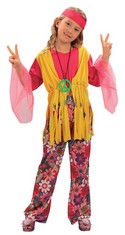 24 X GIRLS 1960S 1970S GROOVY HIPPY HIPPIE FESTIVAL FANCY DRESS COSTUME OUTFIT 4-14 YEARS (7-9 YEARS). (DELIVERY ONLY)