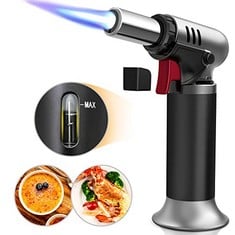 3 X 3 X CGZZ BLOW TORCH, KITCHEN FLAMETHROWER, CULINARY COOKING TORCH WITH FUEL GAUGE, REFILLABLE FOOD KITCHEN TORCH WITH ADJUSTABLE FLAME & LOCK, FOR COOKING. (DELIVERY ONLY)