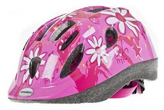 3 X ASSORTED HELMETS TO INCLUDE RALEIGH - CSH205S - MYSTERY LIGHTWEIGHT ADJUSTABLE CHILDREN'S CYCLING HELMET SIZE 48-54CM PINK FLOWERS PATTERN. (DELIVERY ONLY)
