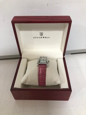 LADIES STOCKWELL WATCH – TEXTURED DIAL WITH SUB DIAL MINUTE HAND – LEATHER STRAP – GIFT BOX INCLUDED (DELIVERY ONLY)