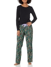 QTY OF ITEMS TO INLCUDE BOX OF ASSORTED CLOTHES TO INCLUDE ESSENTIALS WOMEN'S LIGHTWEIGHT FLANNEL TROUSER AND LONG-SLEEVE T-SHIRT SLEEP SET (AVAILABLE IN PLUS SIZE), BLUE POLAR BEAR, XS, ESSENTIALS W