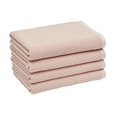 QTY OF ITEMS TO INLCUDE 4 X 4 ITEMS TO INCLUDE 2X BASICS ODOUR-RESISTANT, TEXTURED BATH TOWEL, 76 X 137 CM, 4-PACK, BLUSH, BASICS CORDLESS PLEATED BLIND, NO DRILLING REQUIRED, 70 X 130 CM - WHITE. (D