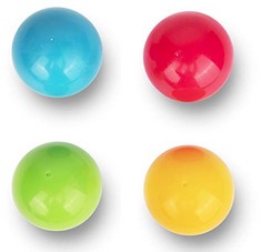 QTY OF ITEMS TO INLCUDE BOX OF ASSORTED TOYS TO INCLUDE PLAYKIDIZ SUPER DURABLE REPLACEMENT BALLS FOR POUND A BALL, ASSORTMENT OF 4 DIFFERENT COLORED 1.75" DIAMETER PLASTIC BALLS THAT FIT MOST POUND