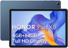 HONOR PAD X8 10.1 INCH 64GB TABLET WITH WIFI (ORIGINAL RRP - £180.00) IN BLUE. (WITH BOX) [JPTC65501] (DELIVERY ONLY)