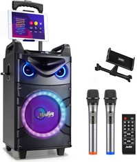 MOUKEY TROLLEY SPEAKER MTS10-2 KARAOKE ACCESSORY (ORIGINAL RRP - £219.99) IN BLACK. (WITH BOX) [JPTC65455] (DELIVERY ONLY)