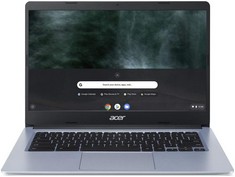 ACER CHROMEBOOK 314 CB314-3HT 128GB LAPTOP (ORIGINAL RRP - £250.00) IN PURE SILVER: MODEL NO CB314-H (WITH BOX). INTEL PENTIUM SILVER N6000 PROCESSOR, 8GB RAM, 14" SCREEN [JPTC66167] (DELIVERY ONLY)