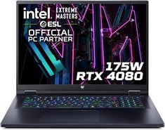 ASUS PREDATOR HELIOS 18 1024GB LAPTOP (ORIGINAL RRP - £2602) IN BLACK. (WITH BOX). INTEL I9-13900HX, 16GB RAM, 18.0" SCREEN, NVIDIA GEFORCE RTX4080 [JPTC66056] (DELIVERY ONLY)