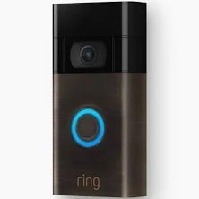 RING DOORBELL AND CHIME HOME ACCESSORY (ORIGINAL RRP - £120.00) IN BRONZE AND BLACK. (WITH BOX) [JPTC66097] (DELIVERY ONLY)