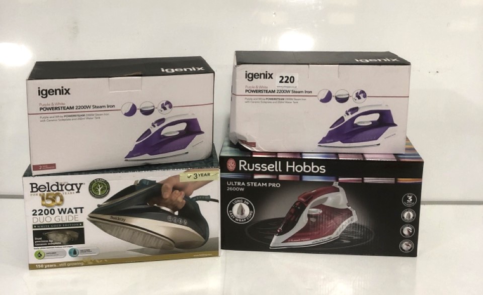 John Pye Auctions 4 X ASSORTED ITEMS TO INCLUDE RUSSELL HOBBS ULTRA