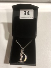 THE BUNNYMAN IN THE MOON SILVER NECKLACE - RRP £102.00 (DELIVERY ONLY)