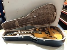 EPIPHONE EMPEROR GUITAR IN NATURAL MADE IN KOREA 1989 WITH HISCOX HARD CASE TOTAL APPROX. RRP £500-700 (DELIVERY ONLY)